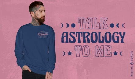Háblame de astrología diseño de camiseta.