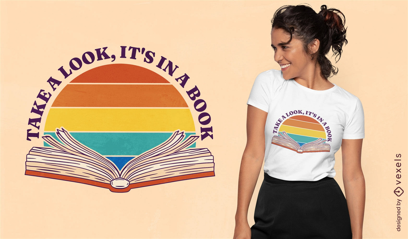 Werfen Sie einen Blick auf das T-Shirt-Design mit Zitaten aus dem Lookbook