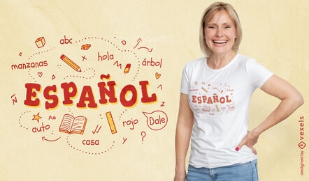 Spanische Worte Bildung T-Shirt-Design