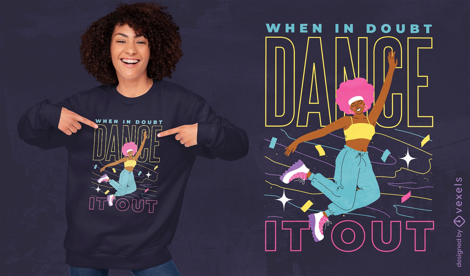 Dancer dance it out t-shirt design