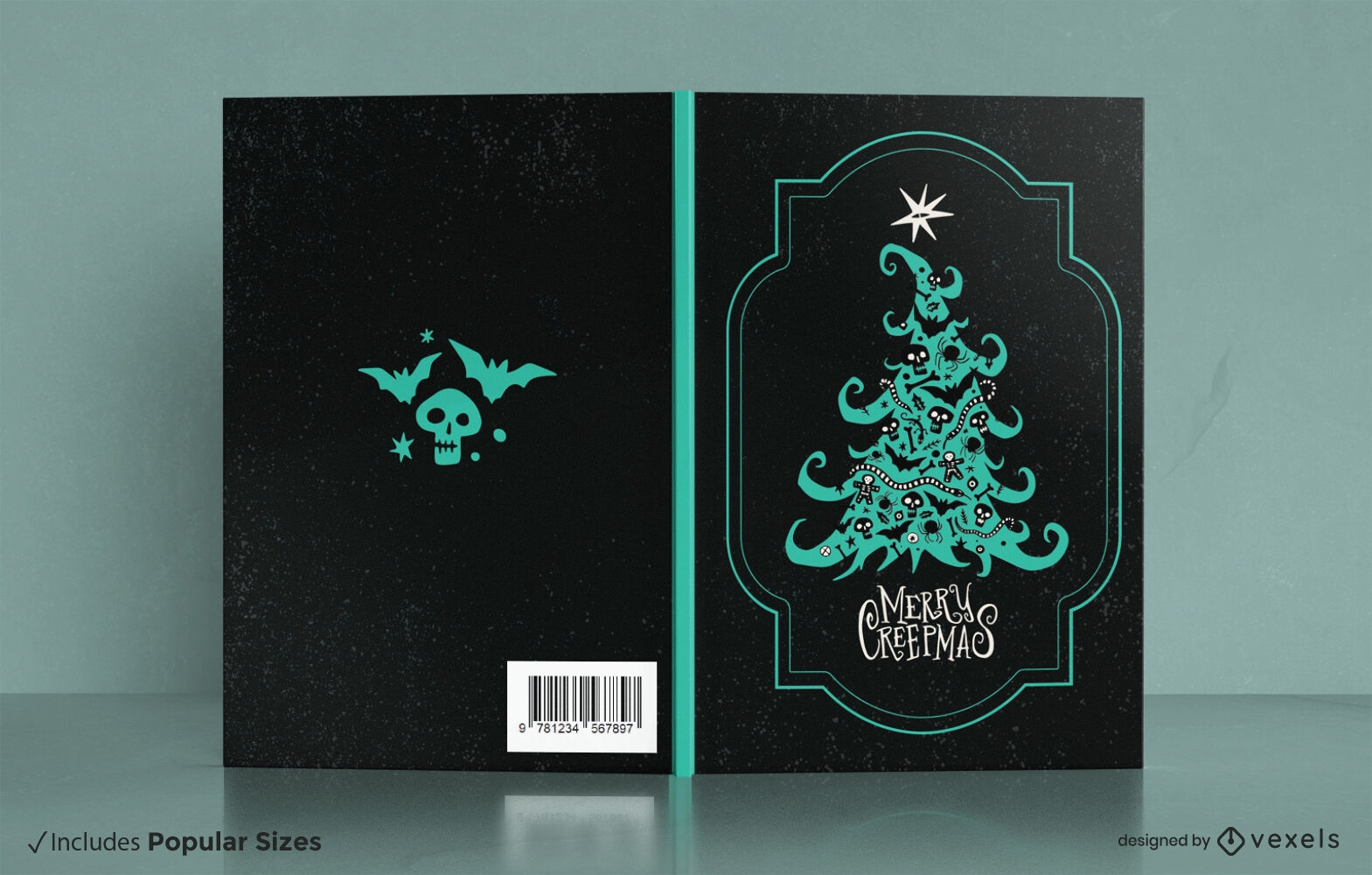 Halloween-Weihnachtsbaum-Buch-Cover-Design
