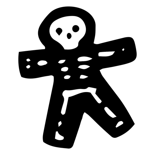 Creepy skeleton seen through X-ray PNG Design