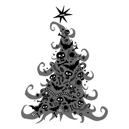 Spooky Christmas tree PNG Design