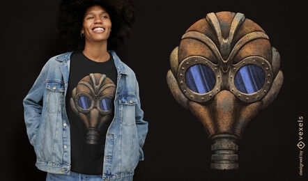 Post apocalyptic helmet t-shirt design