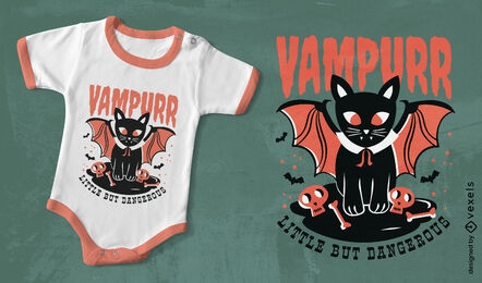 Vampire black cat t-shirt design