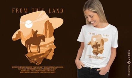 Westliches Film-T-Shirt-Design