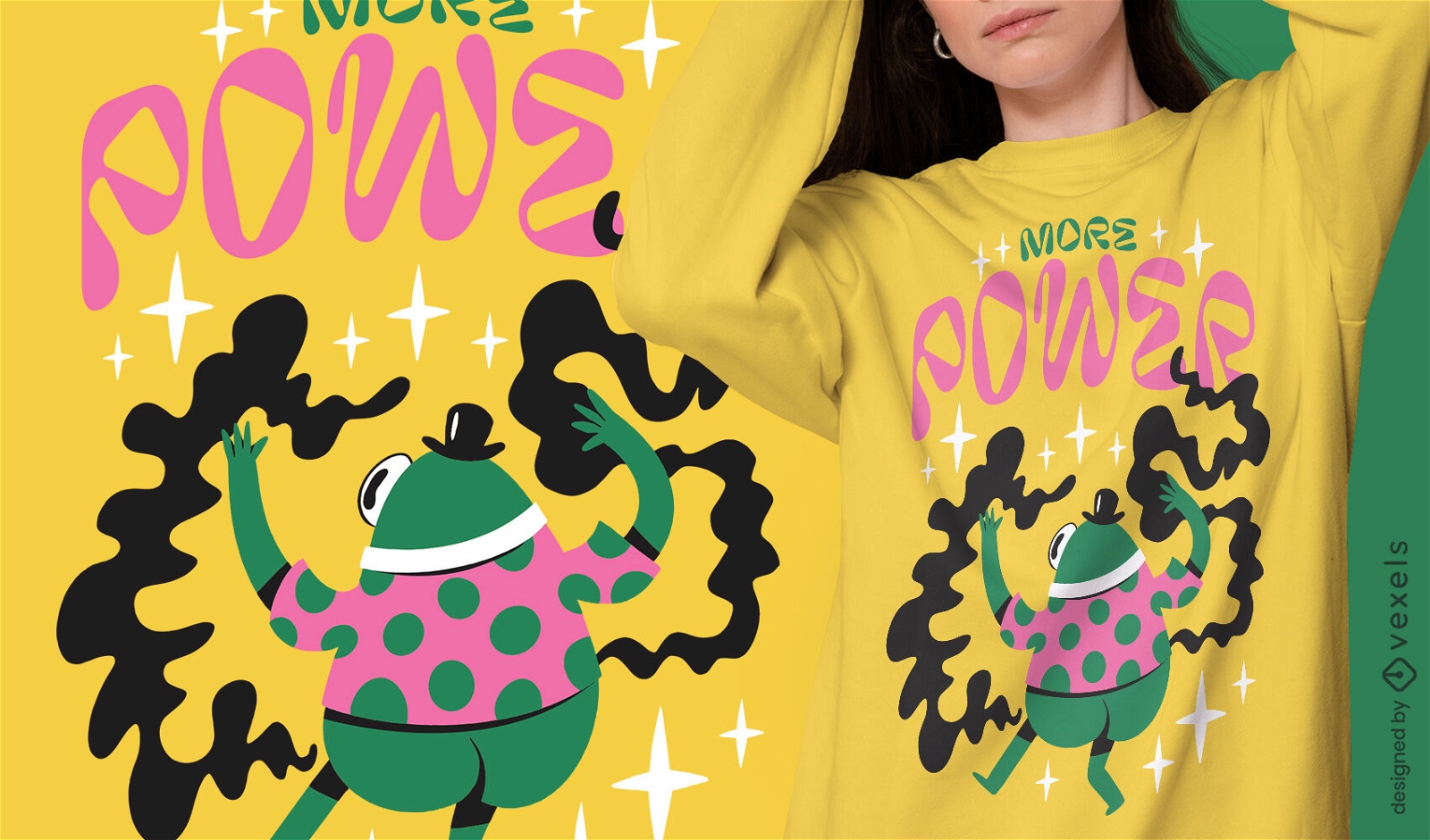 Magic powers frog t-shirt design