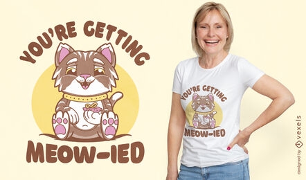 Hochzeits-Katzen-T-Shirt-Design
