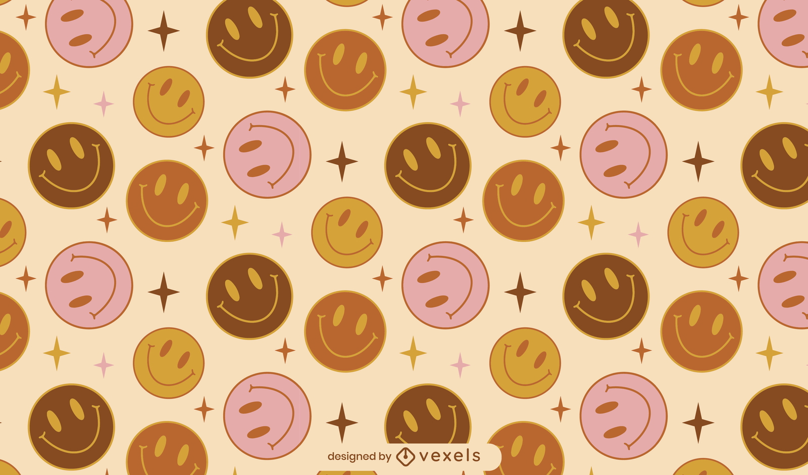 Download Preppy Smiley Face Warped Yellow Wallpaper