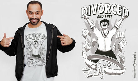 Happy divorced free man t-shirt design