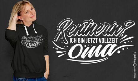 Lustiges Oma-T-Shirt-Design im Ruhestand