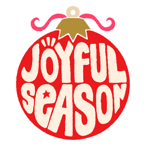 Joyful season- lettering quote PNG Design