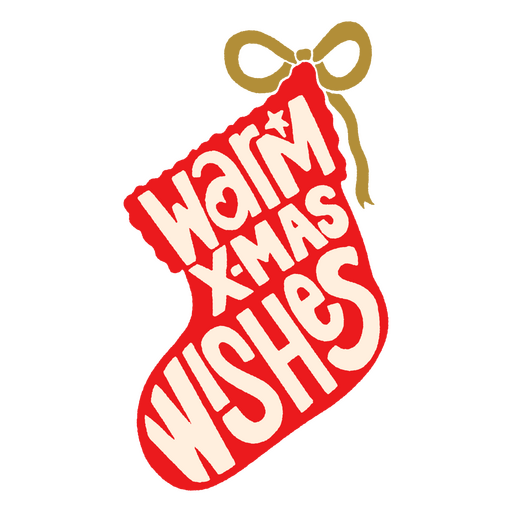 Warm Xmas wishes- lettering quote PNG Design