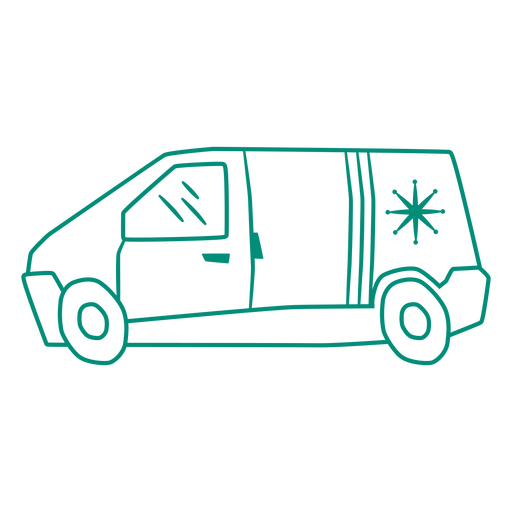 Icono de trazo de minibús Diseño PNG