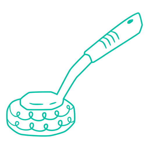 Kitchen cleaning brush with handle PNG Design