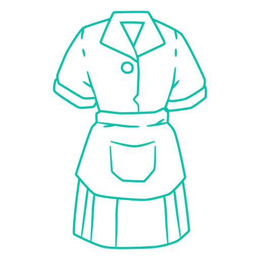 ícone de traçado de vestido de garçonete Desenho PNG