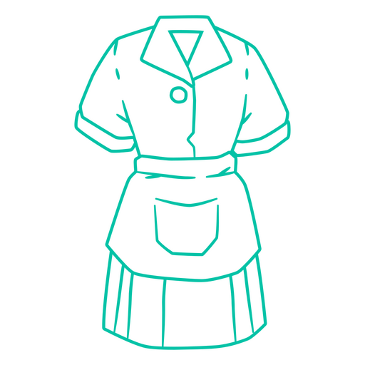 Icono de trazo de vestido de camarera Diseño PNG