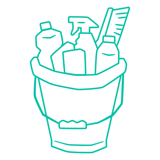 Icono de trazo de suministros de limpieza Diseño PNG