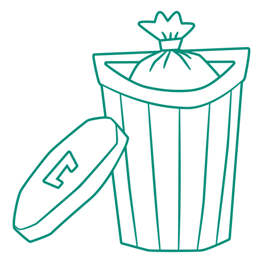 Trash can stroke icon PNG Design