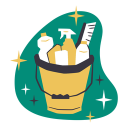 Cleaning supplies flat icon PNG Design