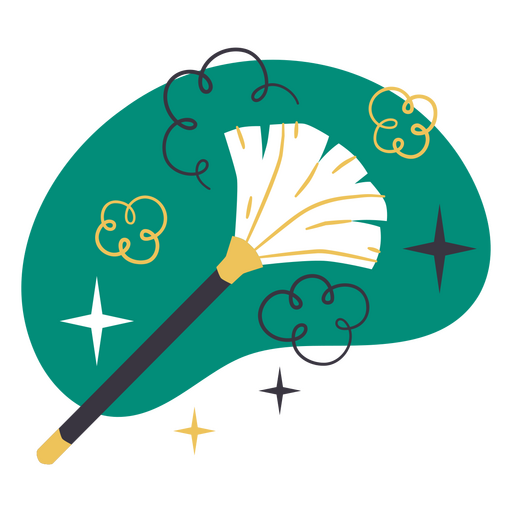 Feather broom flat icon PNG Design
