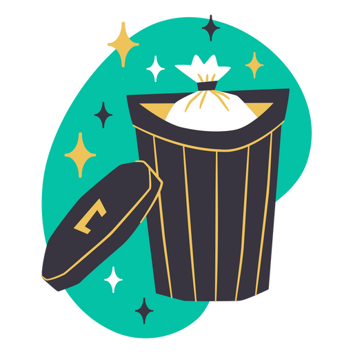 Garbage can flat icon PNG Design