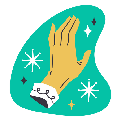 Flache Ikone des Kellnerin-Handschuhs PNG-Design