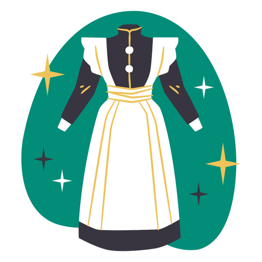 Icono de vestido de ama de llaves antiguo Diseño PNG