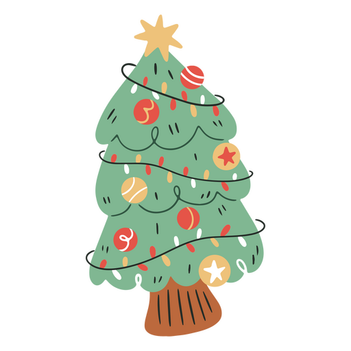 Design de árvore de Natal para evocar feriados Desenho PNG