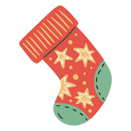 Diseño de calcetín navideño para evocar días festivos. Diseño PNG