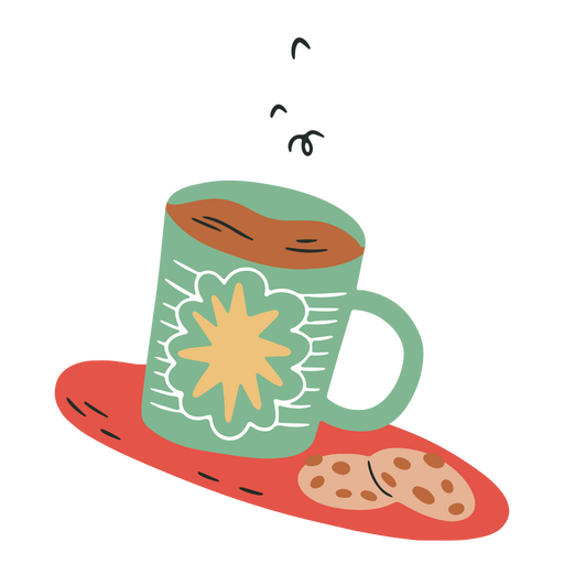 Hot chocolate and cookies design to evoke holidays PNG Design
