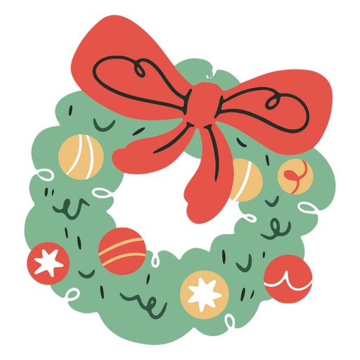 Christmas wreath design to evoke holidays PNG Design
