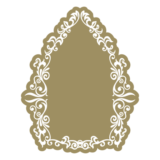 Marco elegante con adornos victorianos. Diseño PNG