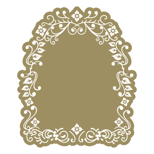 Elegante marco de estilo victoriano con elegantes bordes. Diseño PNG