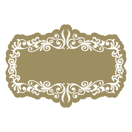 Victorian-inspired frame with fancy embellishments PNG Design