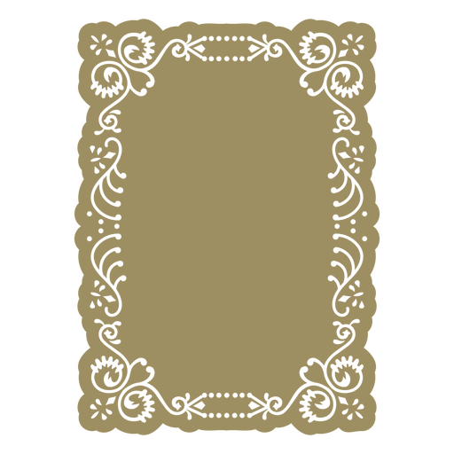 Ornate frame with intricate Victorian details PNG Design