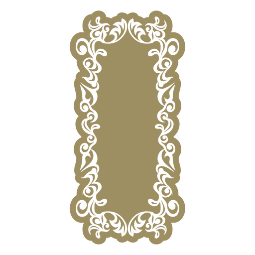 Detailed Victorian-style border with ornate edges PNG Design