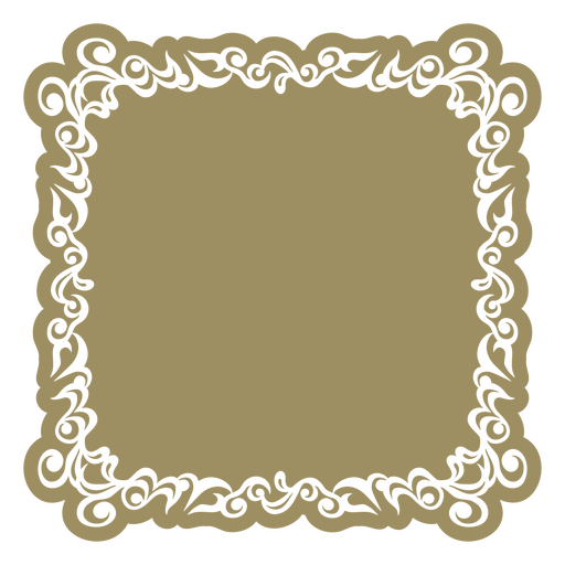 Victorian ornament frame with elaborated edges PNG Design