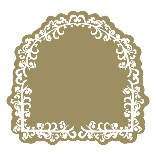 Elegante viktorianische Bordüre mit aufwendigen Designs PNG-Design