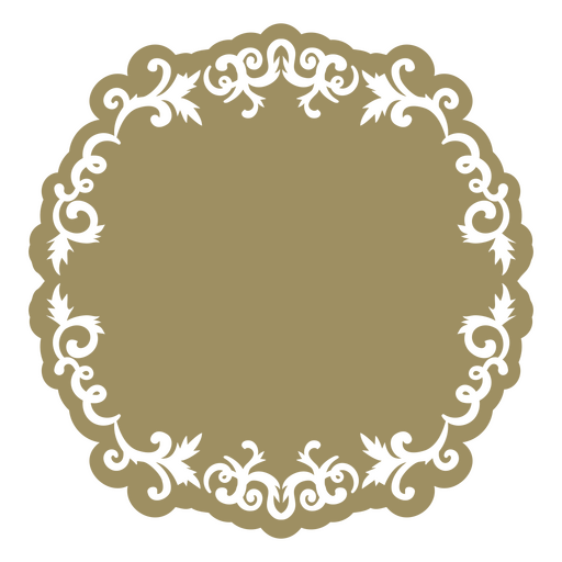 Victorian-style frame with elegant embellishments PNG Design