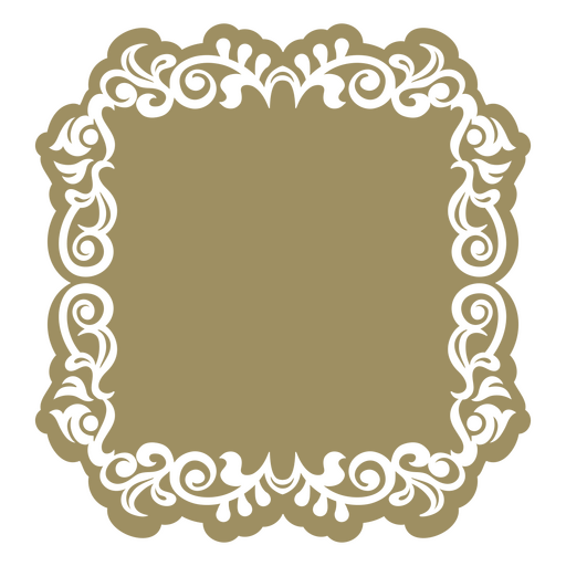 Elaborado marco de borde de estilo victoriano Diseño PNG