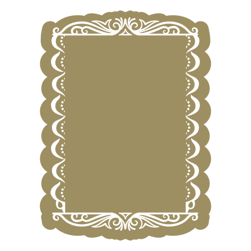 Fancy Victorian-style frame with ornamental embellishments PNG Design