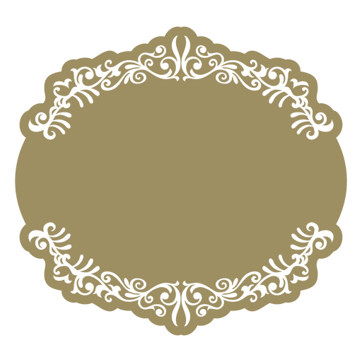 Sophisticated Victorian-style frame with elaborate edges PNG Design