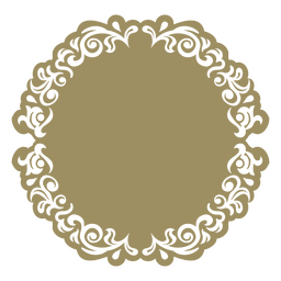 Bordüre im viktorianischen Stil mit aufwendigem Rollwerk PNG-Design