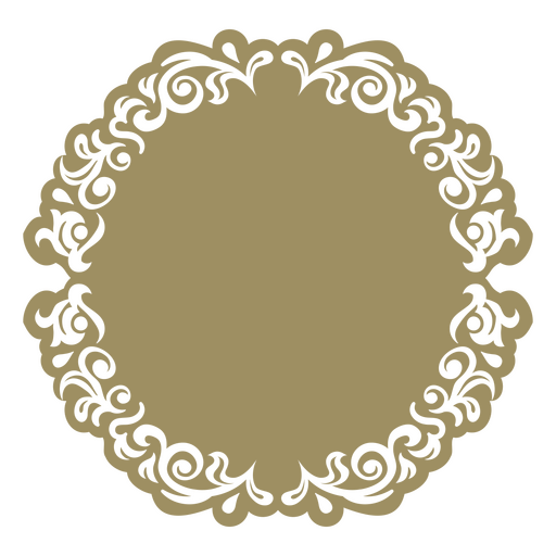 Victorian-style border with intricate scrollwork PNG Design