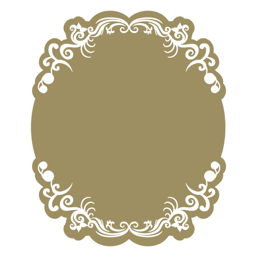Victorian frame with intricate detailing PNG Design