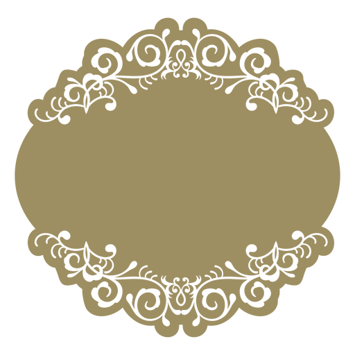 Elegante viktorianische Bordüre mit aufwendigen Verzierungen PNG-Design