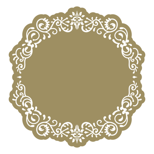 Intricate Victorian-style frame with elegant edges PNG Design