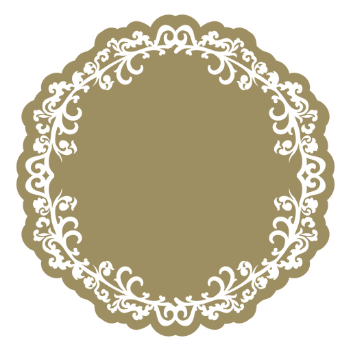 Victorian-style border with intricate designs PNG Design