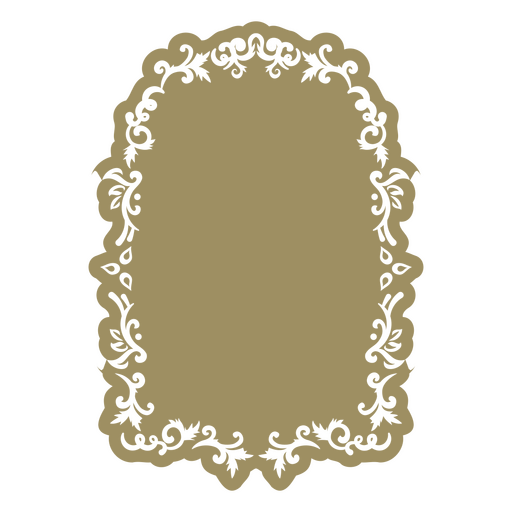 Elaborate Victorian border with fancy embellishments PNG Design
